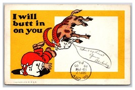 Comic Greetings I Will Butt In On You Billy Goat UDB Postcard XB12 - £3.94 GBP