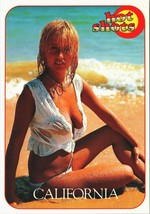 California Girl Hot Shots Postcard Risque Ocean 90&#39;s 80&#39;s Pinup Amanda Blonde - £8.74 GBP