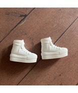 Barbie Skipper Or Petite Fashionistas Flat Feet High Top White Sneaker S... - $9.89