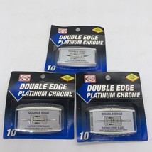 VTG NOS Super G Platinum Chrome Double Edge Razor Blades 10Pk (Lot Of 3) Shaving - £18.45 GBP