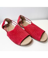 Earth Alder Abra Ginger Suede Slip On Sandals Spicy Red Open Toe Womens ... - £38.47 GBP