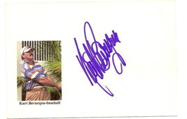 Ken Bevacqua Autographed 5x7 Index Card Baseball Signed - $9.85
