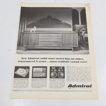 1964 Admiral Solid State Stereo Anahist Cold Relief Medicine Print Ad 10... - £6.29 GBP