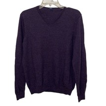 Gap Purple Merino Wool Knit Pullover V-Neck Sweater Men&#39;s Size Large Preppy - £18.87 GBP