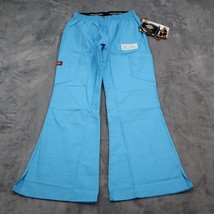 Dickies Pants Womens S Blue Cargo Medical Uniform Pull On Flare Scrub Bo... - $22.75