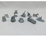 Lot Of (10) Metal Monopoly Player Pieces Dog Boat Shoe Wheel Barrel Thim... - $40.09