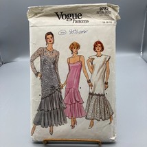 Vintage Sewing PATTERN Vogue Patterns 9782, Women 1986 Tunic and Dress, ... - $14.52