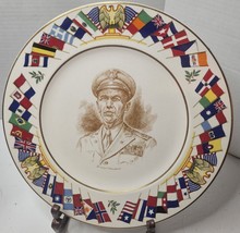 Allied Nations Commemorative Series WWII Military History Plate General Marshall - £15.56 GBP