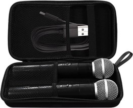 Microphone Storage Case, Dual Wireless Microphone Storage Box, Hard Eva Mic - $595.43 MXN