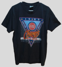 Detroit Pistons Bad Boys NBA Vintage 1989 Conference Champs Black T-Shirt L - $95.69