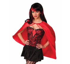 RED FANTASY CAPE SUPER HERO ADULT UNISEX HALLOWEEN COSTUME ACCESSORY 73814 - $7.80
