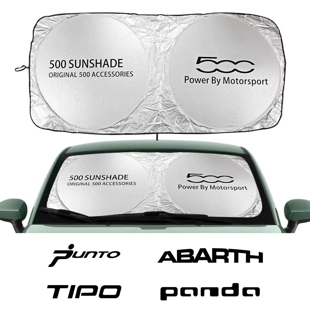 Ld sun shade cover for fiat 500 abarth tipo punto windscreen sunshade uv anti protector thumb200