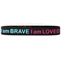 1 of I Am Strong I Am Brave I Am Loved I Am Enough Wristband Bracelet - £3.92 GBP