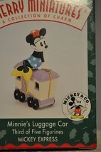 Hallmark - Minnie&#39;s Luggage Car 3rd of 5 Disney Merry Miniatures - Ornament - £8.46 GBP