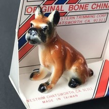 1980s Westrim Brown Dog Schnauzer Original Bone China Figurine New NOS 1.25&quot; - £7.58 GBP