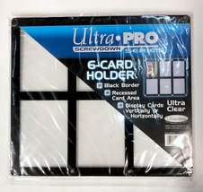 NEW Ultra Pro Black Frame 6-CARD Screwdown Recessed 8 Screw Clear Display 81203 - £13.31 GBP
