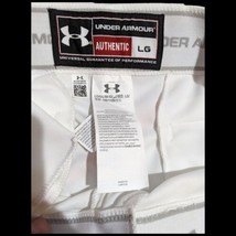 Mens White Baseball Pants with Red Stripe Size L Large Under Armour - $39.09