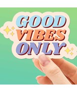 Good Vibes Only Sticker for Water Bottle Cute Girly Decals - $5.39 CAD