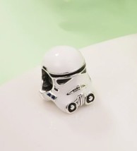 New Authentic S925 Star Wars Storm trooper Helmet Charm for Pandora Brac... - $11.99