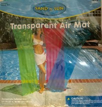 Inflatable Transparent Pool Mat Lounger Blue by Sand N Sun 6ft Long - £20.07 GBP