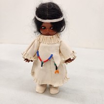 Vintage 1970&#39;s Kewpie Native American Indian Plastic Doll 6&quot; Tall Movable Arms - £9.86 GBP