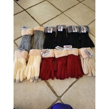 Large Lot Wholesale Bulk 12 Pairs Women&#39;s Winter Cable Knit Gloves One Size - £31.80 GBP