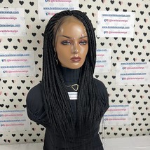 Side Cornrows Wig Box Braids Braided Lace Frontal Full Lace Wigs For Bla... - $205.70