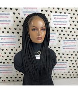 Side Cornrows Wig Box Braids Braided Lace Frontal Full Lace Wigs For Bla... - £162.51 GBP