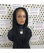 Side Cornrows Wig Box Braids Braided Lace Frontal Full Lace Wigs For Bla... - $205.70