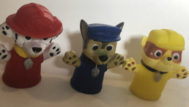 Paw Patrol lot of 3 Finger Figures Rubble Chase Marshall - £5.51 GBP