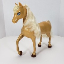 Mattel Barbie Light Brown Plastic Horse 9.75&quot; Tall 2013 Pretend Play Horse Only - £11.32 GBP