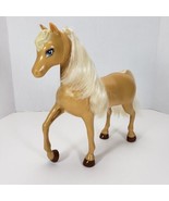 Mattel Barbie Light Brown Plastic Horse 9.75&quot; Tall 2013 Pretend Play Hor... - £11.38 GBP