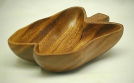Monkey Pod Wood Pepper Shaped Bowl Individual Serving Wooden Kitchenware... - £10.30 GBP