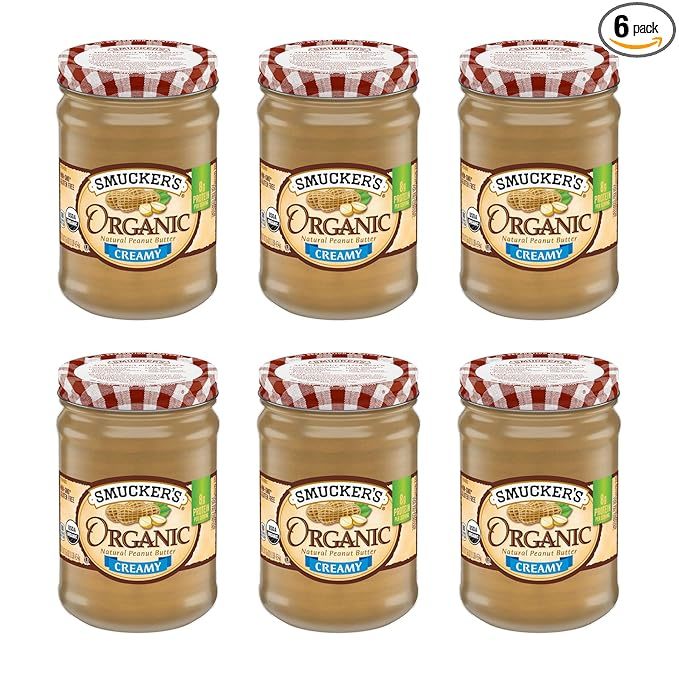 Smucker's Organic Creamy Peanut Butter, 16 Ounce (Pack of 6) - $39.00