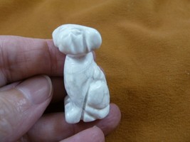Y-DOG-LA-573 White Howlite LABRADOR lab Dog carving FIGURINE gemstone st... - £10.95 GBP