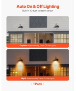 Solar Outdoor Barn Light 3 Lighting Modes Farmhouse Gooseneck Wall Sconc... - $80.49
