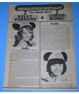 Kelly Parsons Curtis Wong Mousketeers 16 Magazine Photo Clipping Vintage... - £11.76 GBP