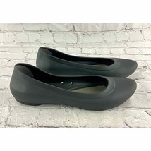 CROCS Shoes Sz 9 Gray Flats Iconic Comforts Slip On Women&#39;s - £25.97 GBP