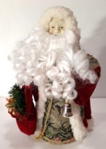 Old World Santa Christmas Tree Topper 12” Not Lighted Porcelain Hands Fa... - £12.11 GBP