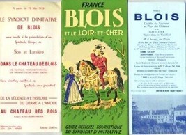 Blois France Tourist Guide and Brochure and Flyer 1955 - £18.47 GBP