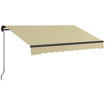Outsunny 8&#39;x6.5&#39; Manual Retractable Patio Awning Sunshade - Beige - $213.99