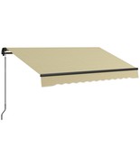 Outsunny 8&#39;x6.5&#39; Manual Retractable Patio Awning Sunshade - Beige - $300.31 CAD