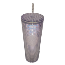 STARBUCKS Silver Platinum Studded Cold Cup Tumbler BLING HOLIDAY 24 oz - €13,21 EUR
