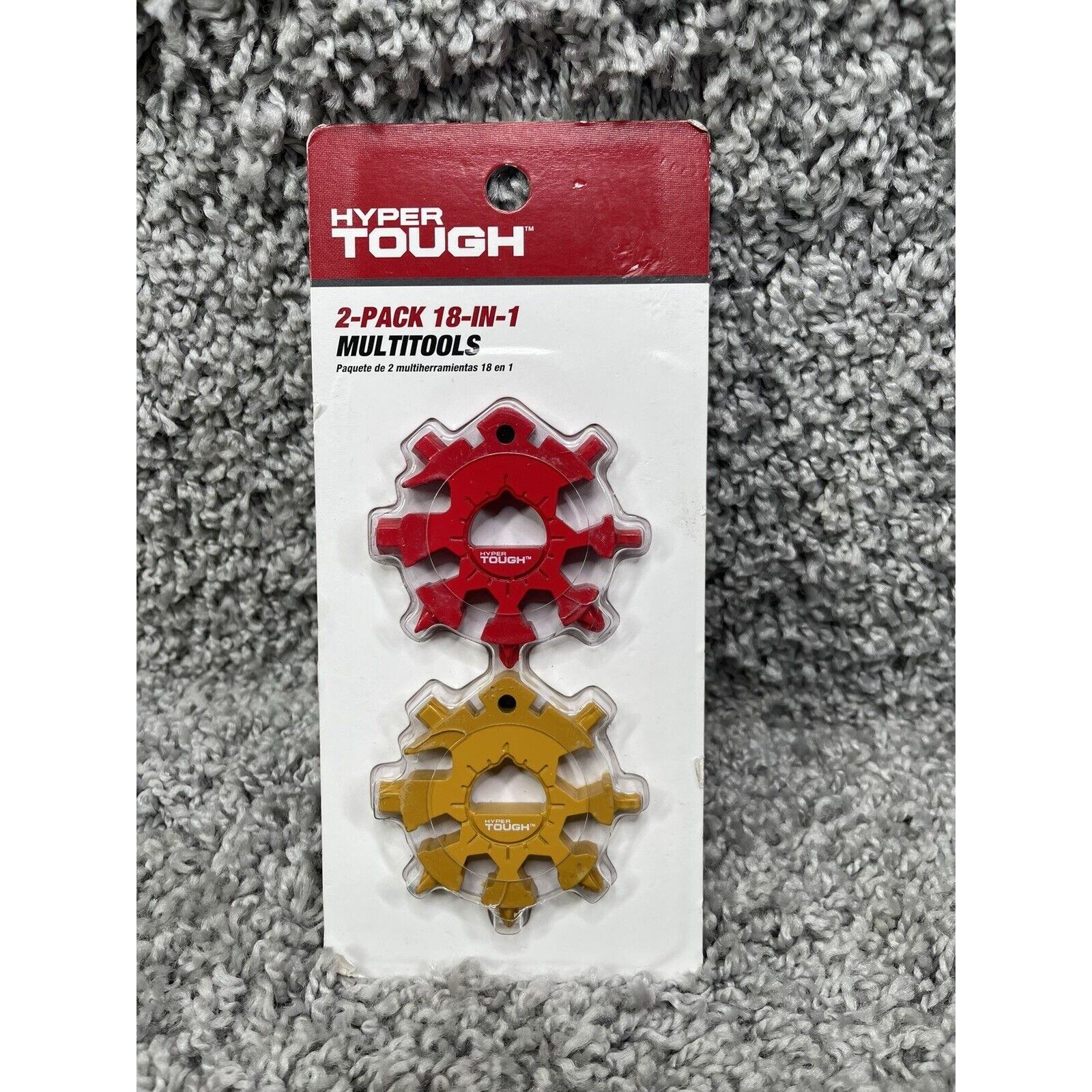 Hyper Tough 2pk 18 in 1 Snowflake Multitools Red &amp; Yellow Mustard - $14.17