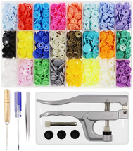 KAM Snaps Buttons + Snap Pliers, Starter Fasteners Kit, 384 Sets 24-Colors, Size - £31.54 GBP