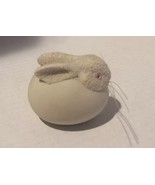 Dept 56 white rabbit pink eyes bunny Cute With Whiskers Adorable No Chips - $12.03