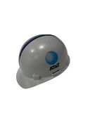 Vintage AT &amp; T Phone Jackson Products Telephone Lineman&#39;s Grey Hard Hat ... - $454.44 MXN