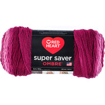 Red Heart Super Saver Ombre Yarn-Anemone - £19.06 GBP
