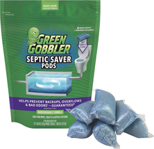 Green Gobbler Septic Tank Treatment Packets, 6 Month Supply - Natural Ba... - $18.94