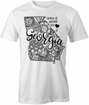 State Mandala Georgia T Shirt Tee Short-Sleeved Cotton Clothing Heart S1WSA774 - £12.73 GBP+
